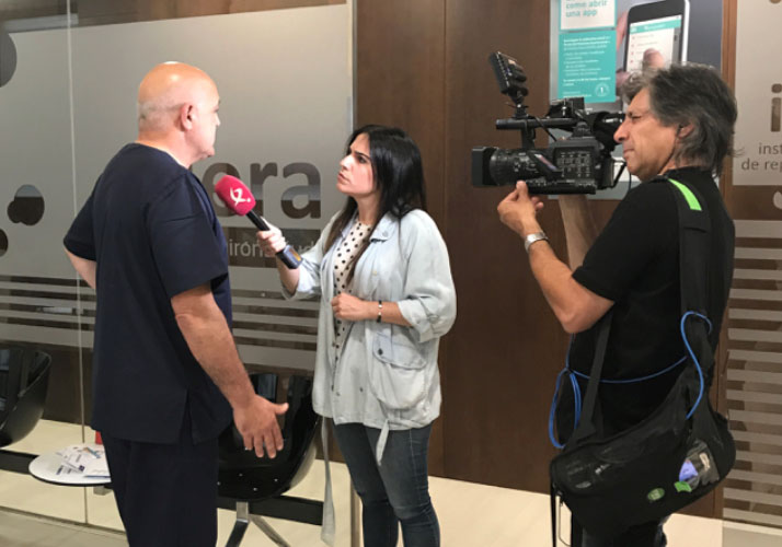 El Dr. José Antonio Domínguez participa en directo en el programa de Canal Extremadura TV "A esta hora" para hablar de la vitrificación de óvulos